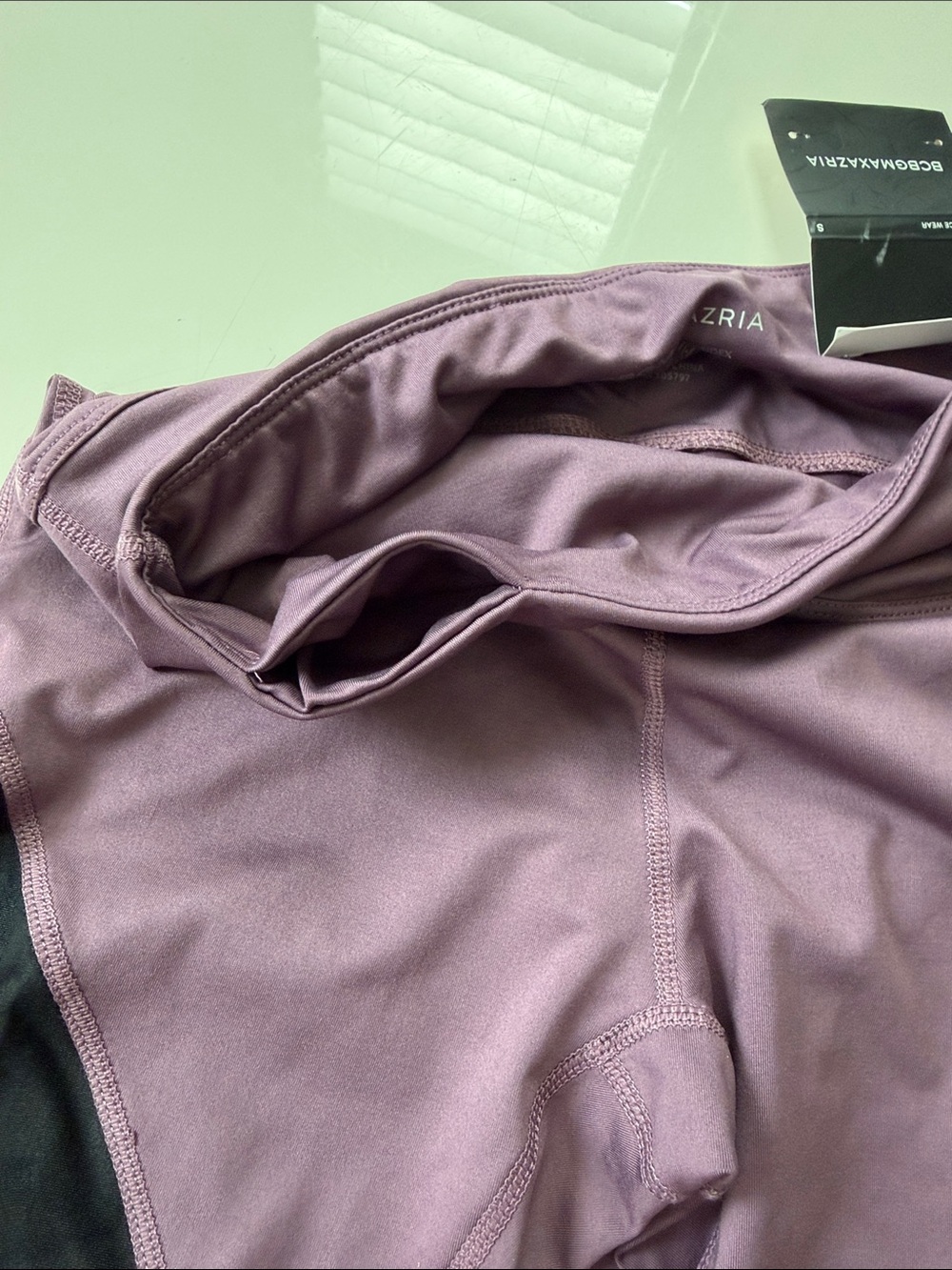 BCBGMaxAzria Girls Mauve Purple Colorblock Performance Leggings - Picture 5 of 7